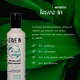 Crema para Peinar Nefertiti Vegan Maximum Repair 300mL | Keratina Vegana y Aceite de Macadamia | Sin Sulfatos ni Parabenos | Hidratación, Suavidad y C