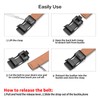 SENDEFN Men's Leather Belt Automatic Ratchet Buckle Slide Belt for