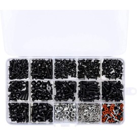 ZyfroaaQ 500PCS RC Car Screws Kit M3 Hex Screws Nut Shell Buckle RC Repair Tool Kit for Arrma 1/8-1/16 Scale RC Cars
