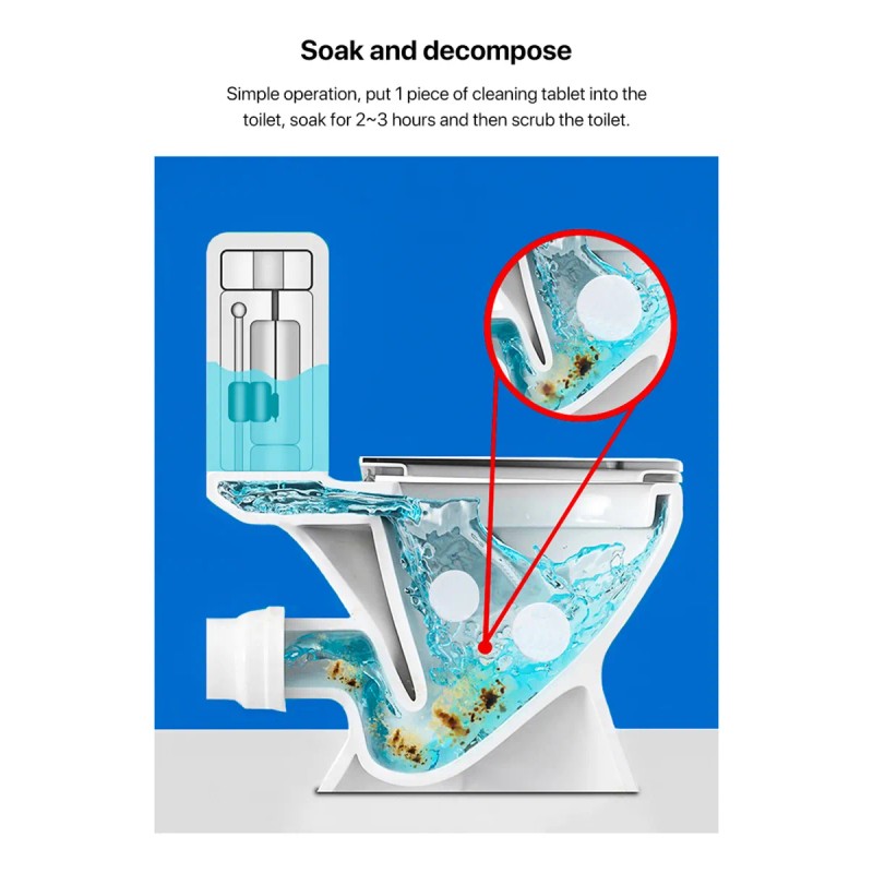 Toilet Bowl Effervescent Tablets Cleaner Fresh Dissolve