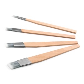 ROLLINGDOG 4PC Cutting In Brush Set Angular Fitch - For Detail Work Cutting In 6mm, 12mm, 18mm, 25mm