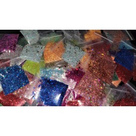 Grab Bag of Glitters - 5 Different Colors - Craft - Nail Art