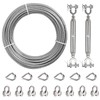 1/4" Wire Rope Kit, 100ft Stainless Steel Cable with 2Pcs