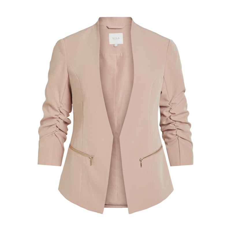 Vila Women’s 3/4-Sleeve Blazer, Misty Rose