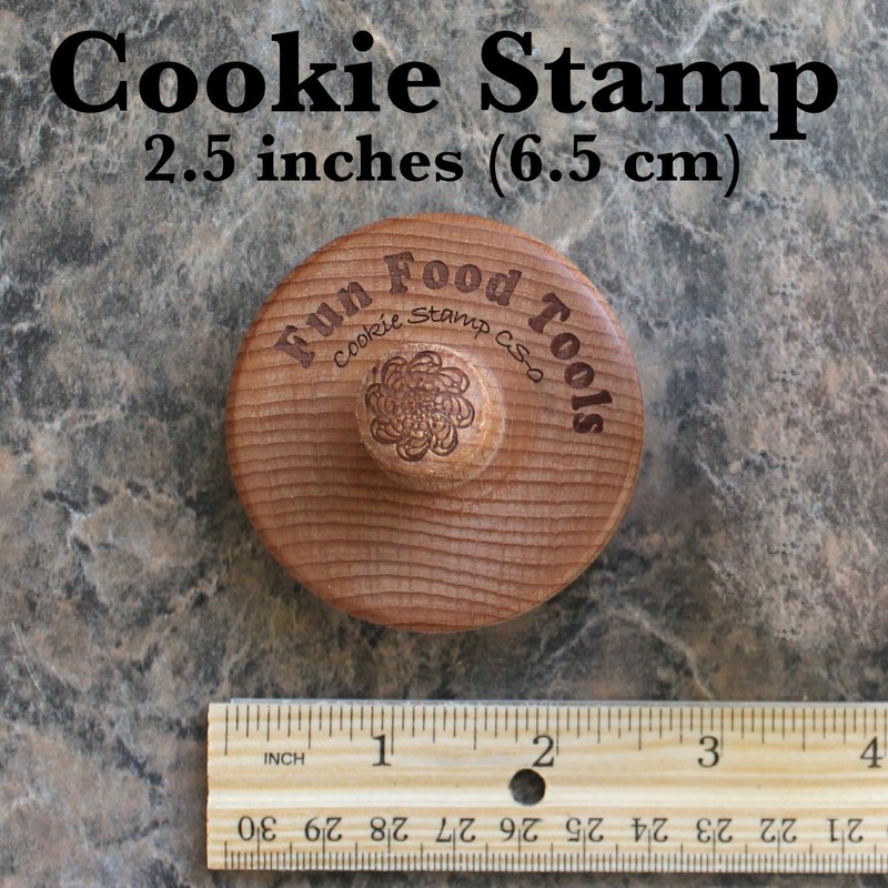 Fun Food Tools, Wood Cookie Stamp, 2.5 Inch (Windmill CS-120)
