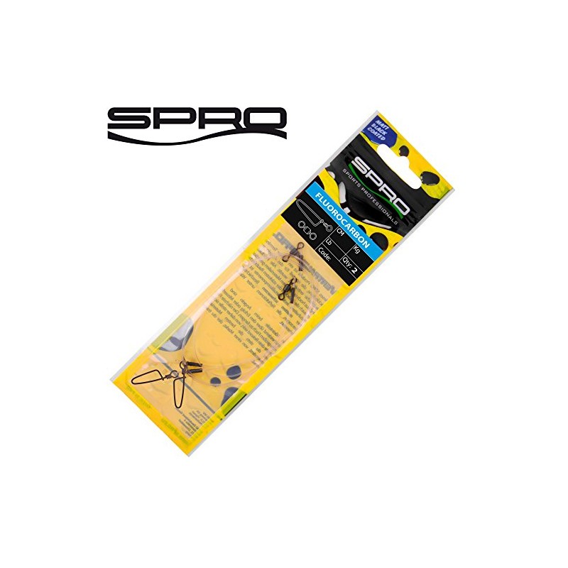 Spro Matt Black Fluorocarbon Leader Vofach 40 cm 46kg