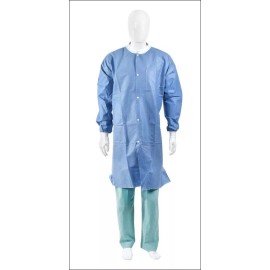 Cardinal Health ISOLATION DIPOSABLE GOWN LAB COAT BLUE SMS KNIT CUFF  3XL