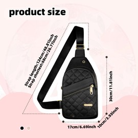 Energather Sling Backpack, Nylon Chest Bag Sling Bag for Women and Girls, Sling Bags Fanny Pack Purse for Cycling (pink)