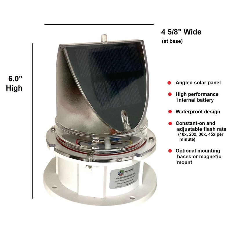 Solar Dock Warning Light 360 Degree - SNL-004-PRO - Super