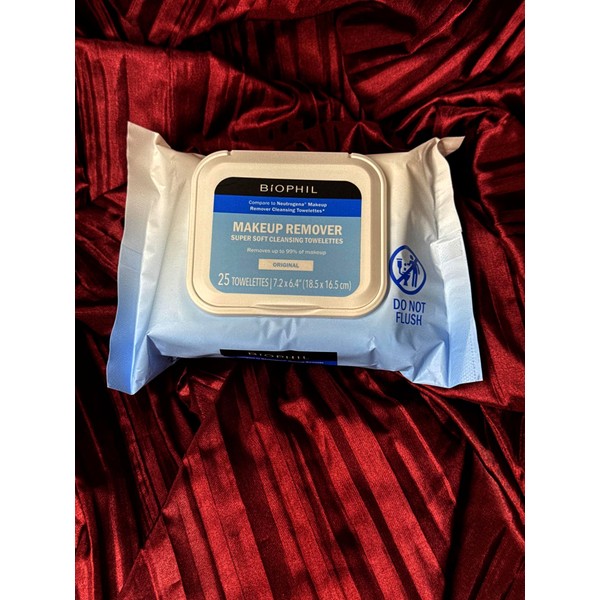 Makeup Remover Super Soft Cleansing Towelettes, Original, 25 Count, 7.2x6.4