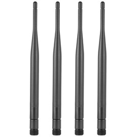 Vecys 4PCS Dual Band WiFi Antenna 2.4GHz 5GHz 5.8GHz Antenna External RP-SMA Male Antenna 6dBi 19cm/7in for Wireless Router Mobile Hotspot Wifi Wireless DVR Recorder Wireless LAN