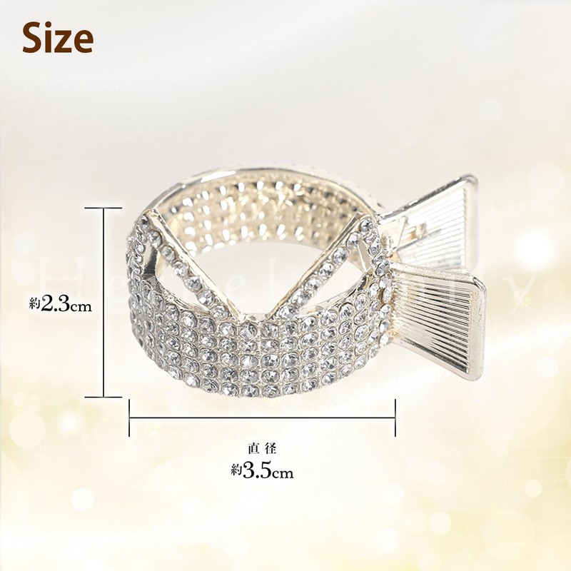 Herbeluemily Hair Claw Clip Rhinestone Bijou Ponytail Clip Ponytail Holder