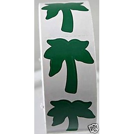 Body Stickers Palm Tree 50 Count (Not on a Roll)