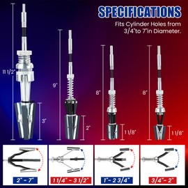 NYXOVA Adjustable Engine Cylinder Hone Tool Set, Fits 3/4"–7" Cylinders