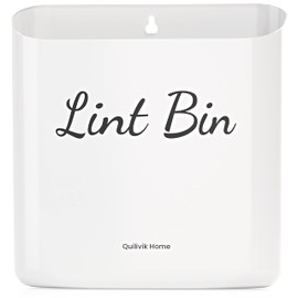 QUILIVIK Magnetic Lint Bin for Laundry Room Decor - Waste Lint Box - Lint Holder for Mounting on Dryer - Lint Holder Bins for Organzation