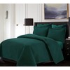 Tribeca Living Brisbane Queen Microfiber Quilt Set, Teal