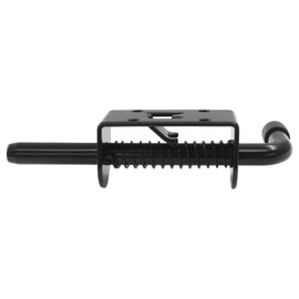 Aoserge 1pcs 5 inch Spring Loaded Barrel Bolt Latch Pin, Outdoor Solid Hardware Latch Made of Carbon Steel, Barrel Bolt for Doors, Cabinets, and Chests, Black Finish for Enhanced Durability