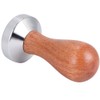 Stainless Steel Manual Coffee Powder Flat Tamper with Wood Handle