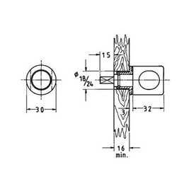 1 piece of Olive Junie 3553 Rotating Nickel-Plated 3553 18002