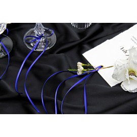 LASOIE Satin Ribbon for Flower Bouquet Gift Wrapping for Crafts Bows for Girls Hair Presents Bookmarks Birthday Party Decorations Wedding Invitations Decorative for Craft Cobalt Blue 3mm 1/8 Inches