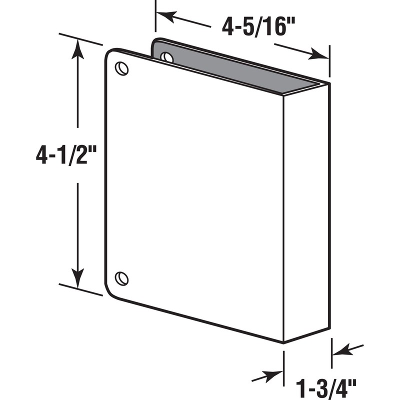 Prime-Line MP9490 Brass Blank Lock and Door Reinforcement Plate for