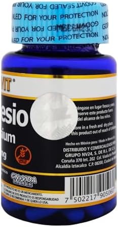 GNVIDA-GODVIT - Suplemento Alimenticio Cápsulas Magnesio c30 de 500 mg cu a base Magnesio