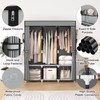 VTRIN Portable Closet Wardrobe for Hanging Clothes Closet with Cover,