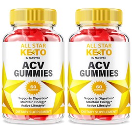 (2 Pack) All Star Keto ACV Gummies – AllStar Keto Gummys with Apple Cider Vinegar Formula to Support Natural Energy and Healthy-Looking Body | Delicious, Chewable All-Star ACV Supplement (120 Gummies)