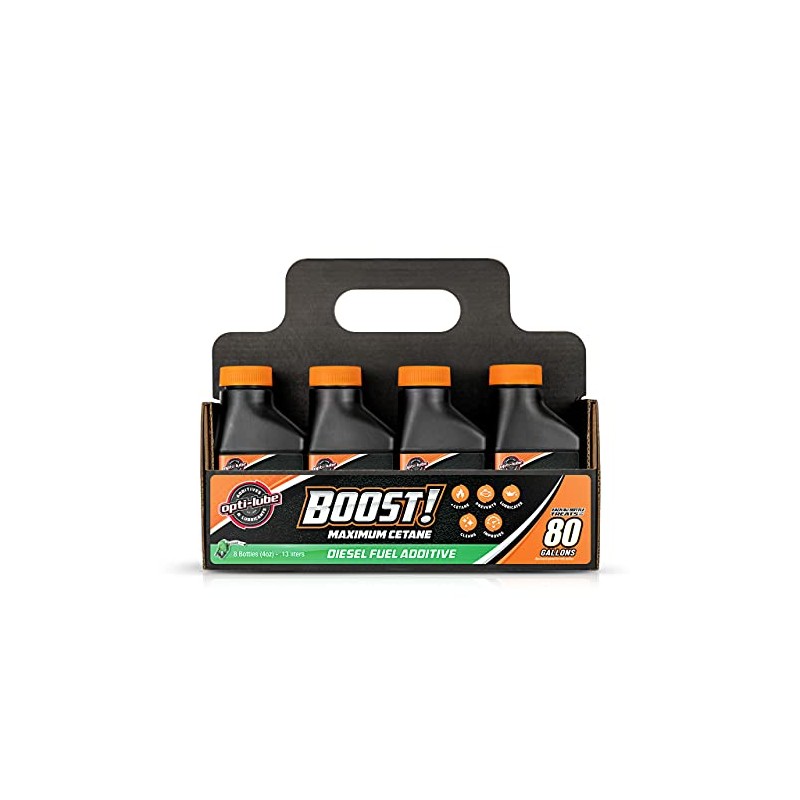Opti-Lube Boost! Maximum Cetane Diesel Fuel Additive: 4oz Bottles (8
