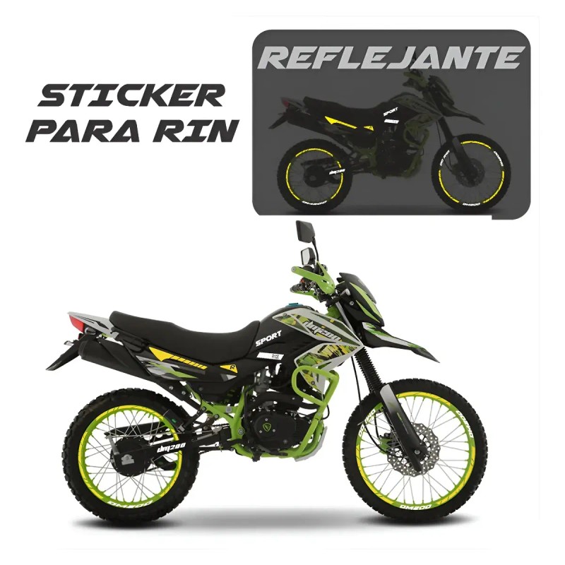 Kit De Stickers Reflejantes Rin Dm200 Más Regalo