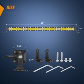 Nilight Slim LED Light Bar 40 Inch 104LED Single Row Spot Flood Combo Fog Lights Driving Light Work Lights Roof Bumper Lamp Offroad Lighting for 4x4 Trucks SUV ATV UTV