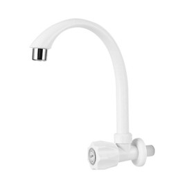 White Color Kitchen Faucet Plastic Steel Tap Single Cold Water Faucet Basin Sink Kitchen Accessories faucets