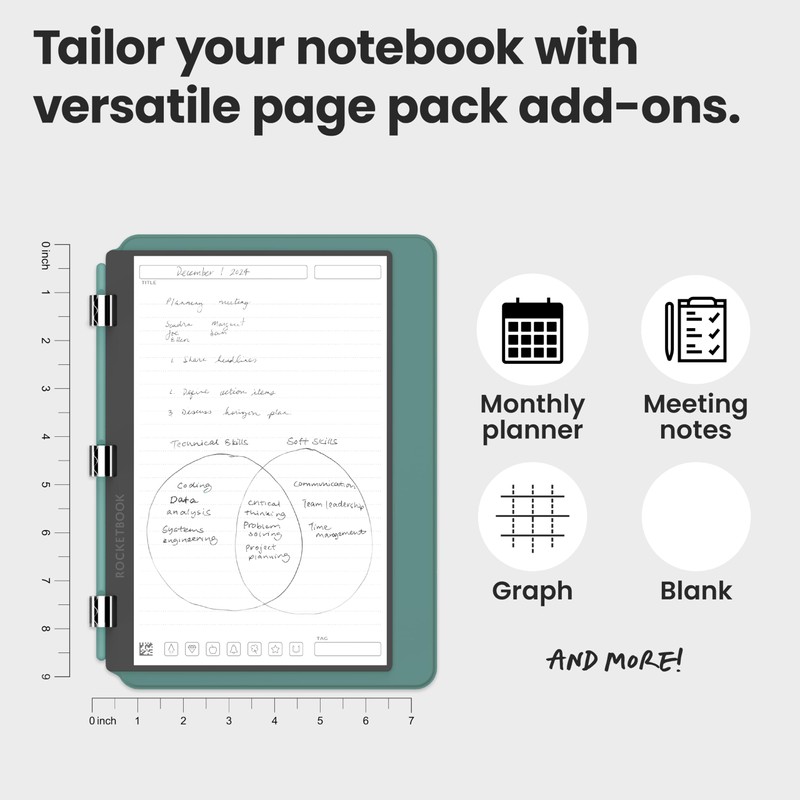 Rocketbook Pro 2.0 Reusable Professional Smart Notebook, Executive Size 7x9,