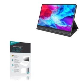 BoxWave Screen Protector Compatible With UPERFECT Y Portable Monitor Freestanding Touchscreen (15.6 in) - ClearTouch Crystal Privacy (2-Pack), Privacy Screen Protector Flexible Film Clear