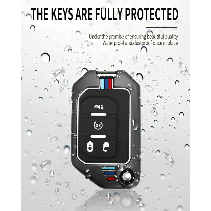 YONUFI for Jeep Key Fob Cover Metal key Case Compatible
