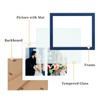 8x10 Collage Picture Frame,Pine Wood,Double 4x6 Photos with Mat.