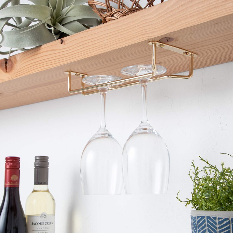 遠藤商事 業務用 グラスハンガー 10インチ スチール・真鍮メッキ PGL6610