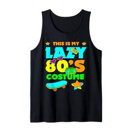 This Is My Lazy 80s Costume Vintage Colorful Retro 1980's Tank Top