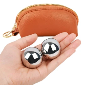 1.5-inch Baoding Balls with Chime: Stainless Steel Baoding Balls, Hand Massage, Meditation Balls — Suitable for Home/Office Exercise, Stress Relief, Anxiety Reduction, and as Holiday Gifts