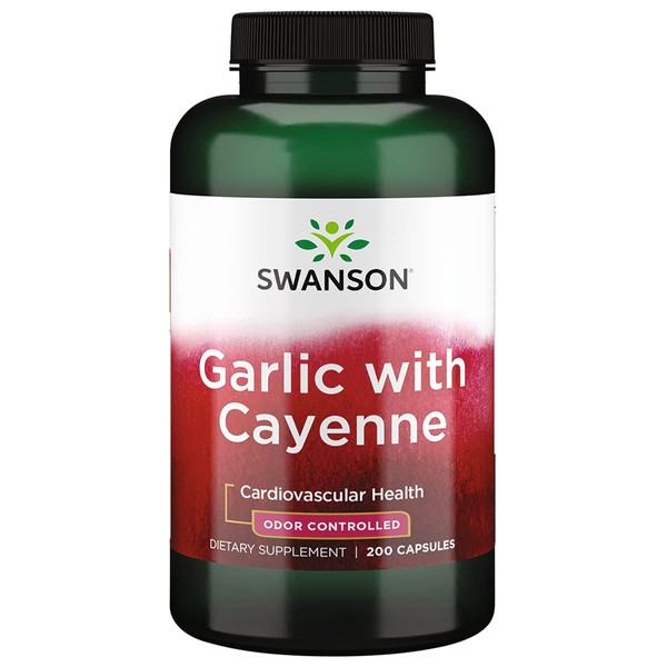 Swanson Garlic with Cayenne 200 Capsules