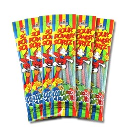 Sour Power Premium Rainbow Candy Straws – The Original Sour Straws Candy Since 1985 – 1.75 oz (Pack of 6) – Vegan, Non-GMO, Gelatin Free – Soft, Chewy, Sweet & Tart Retro Treats