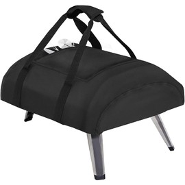 Fenghome Pizza Oven Cover for Ooni Koda 16, 600D Waterproof Pizza Oven Carry Bag Oxford Fabric Pizza Oven Carry Bag with New Top Zip Pocket Pizza Oven Accessories Black (66 x 60 x 22 cm)