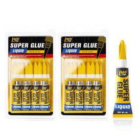 Super Glue Liquid Single Use CA Glue, Clear Cyanoacrylate Adhesive Multipack for Shoe Sole Repair Ceramic Plastic Model Metal Wood Aquarium Leather Pottery Glass, Food Safe Strong and Instant Bonding