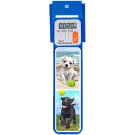 Mark My Time Reading Timer and Bookmark for Kids, Cool Bookmarks and Reading Incentives, Great Christmas Gift & Stocking Stuffer for Book Lovers - Puppies Playing