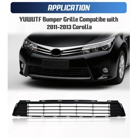 YUWUTF Front Bumper Grille Compatible with 2011-2013 Toyota Corolla Direct Replacement for 5311202280 TO1036125
