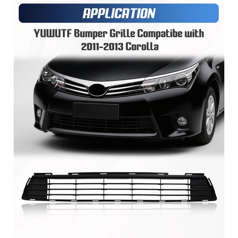 YUWUTF Front Bumper Grille Compatible with 2011-2013 Toyota Corolla Direct