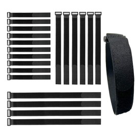 20 Pack(8"-12"-16") Reusable Fastening Cable Straps and Cable Ties Set Hook and Loop Straps Nylon Cable Ties Organizer Fastener Management Wire Straps