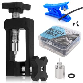 equlup Bicycle Oil Needle Insertion Tool, Nylon Needle Driver Insertion Tool, Mountain Bike Oil Needle Brake Line Cutter, Hydraulic Disc Brake Hose for Oil Needle, Cuttable Oil Pipe