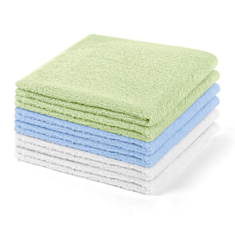 ALIIP Bamboo Face Cloths,6 Pack,30x30cm Reusable Cleansing Flannels