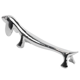 Hsthe Sea Pack of 6 Beautiful Dog-Shaped Chopstick Rests, Zinc Alloy Pins, Stylish Spoon Fork Holders, Dinner Spoon Stands, Chopstick Benches, Rests, Cutlery Shelves in Silver